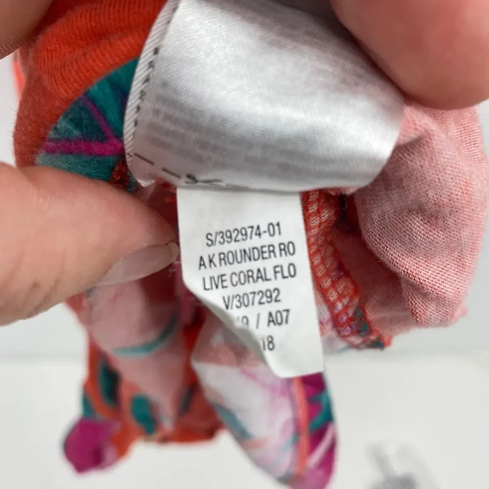 Old Navy Girls Tank Shorts Romper Orange Floral Jumpsuit XXL 16 Plus
